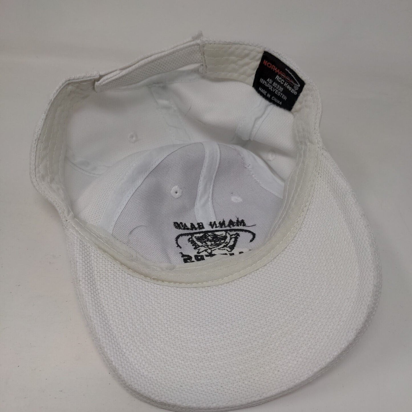 Mann Band Raiders Strapback Hat White One Size Embroidered Norwood