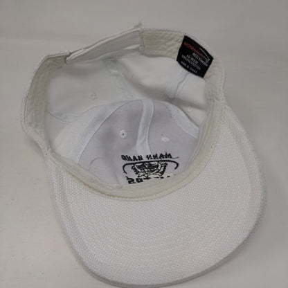 Mann Band Raiders Strapback Hat White One Size Embroidered Norwood