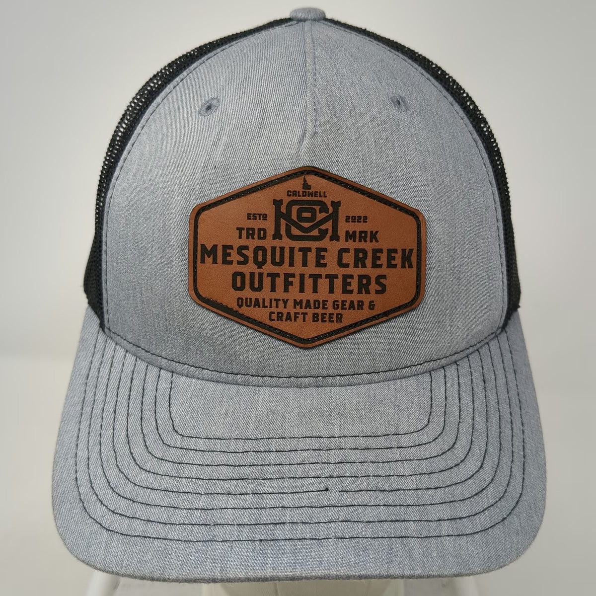 Richardson Trucker Hat Gray One Size Snapback Mesh Mesquite Creek Outfitters