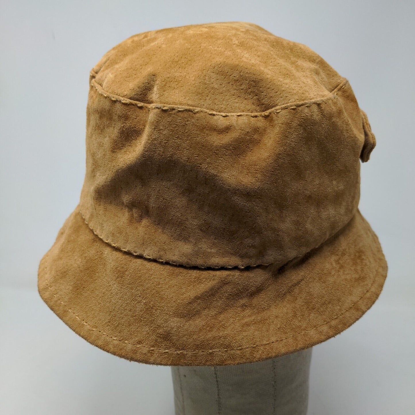 Nine West Women's Bucket Hat Tan Lined Spell Out Logo Button