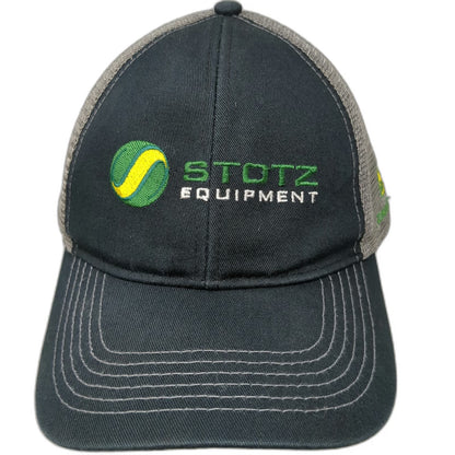John Deere Stotz Equipment Trucker Hat Black One Size Mesh Snapback Agriculture
