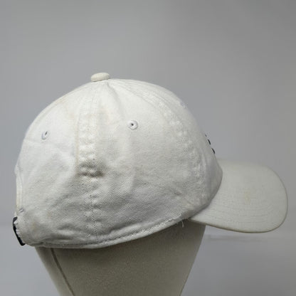 Adidas Baseball Cap White One Size Slideback Embroidered Logo Cotton Adjustable