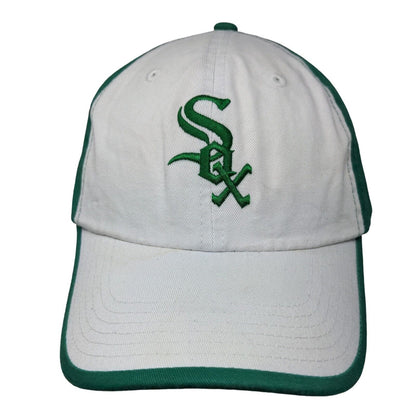 Chicago White Sox Strapback Hat White Green Embroidered Logo Kick 10 MLB ChiRish