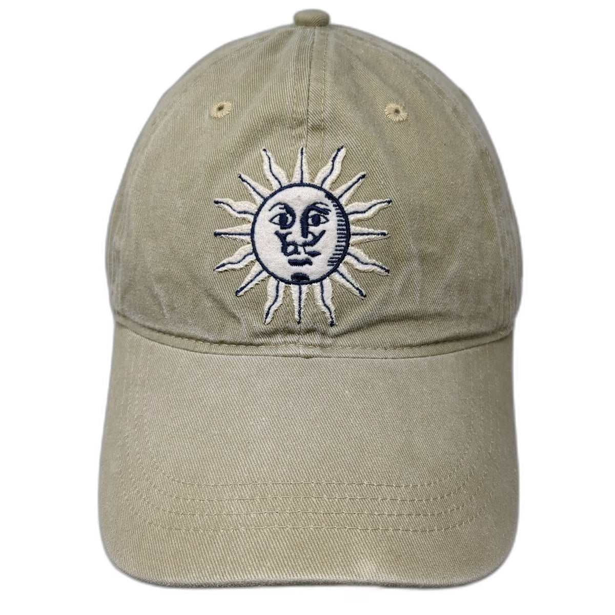 Ouray Sportswear Sun Valley Sun Face Beige Baseball Cap One Size Hat Strapback