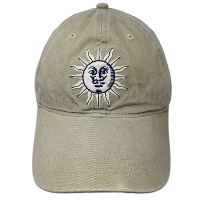 Ouray Sportswear Sun Valley Sun Face Beige Baseball Cap One Size Hat Strapback