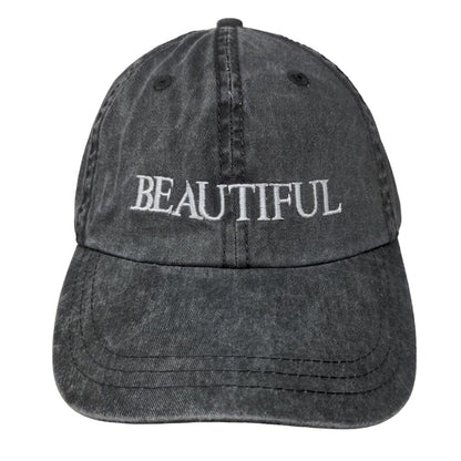 Beautiful Slideback Hat Gray One Size Embroidered Adjustable Sportsman