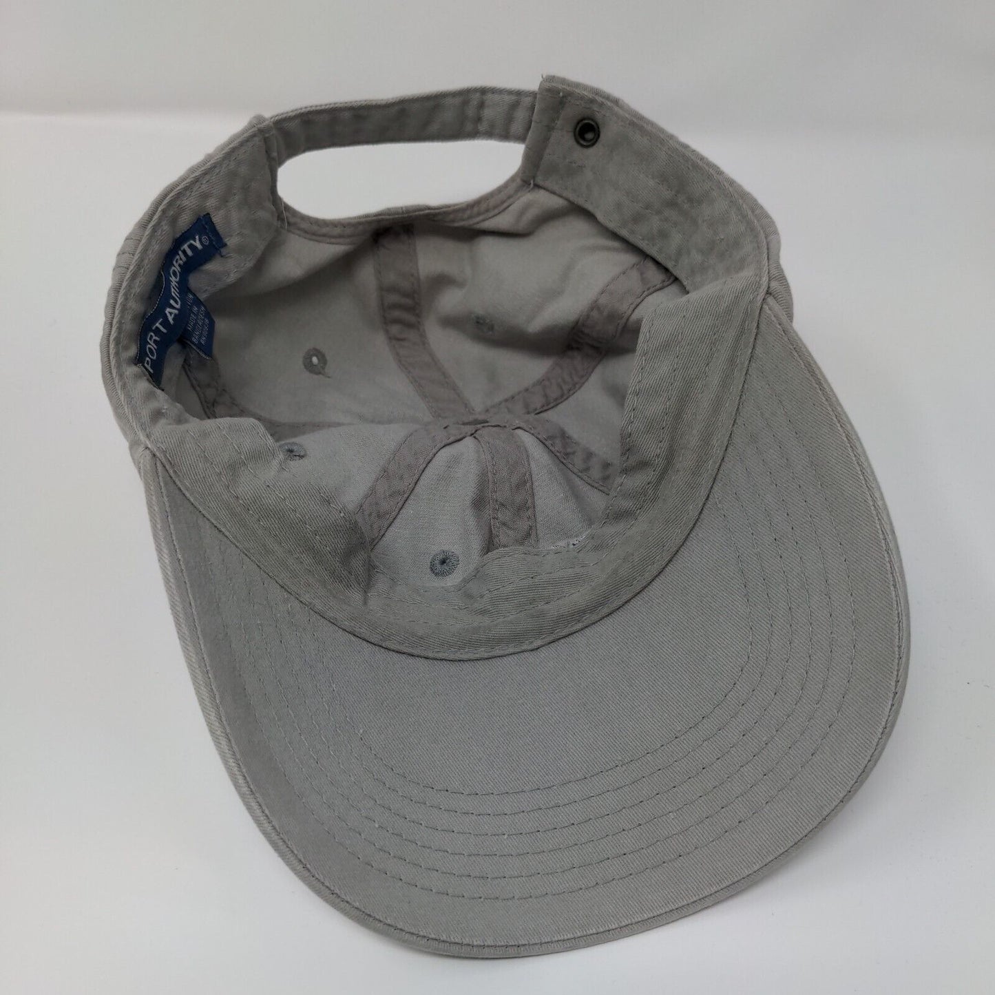 AHBL Slideback Hat Gray One Size Adjustable Embroidered Port Authority Cotton