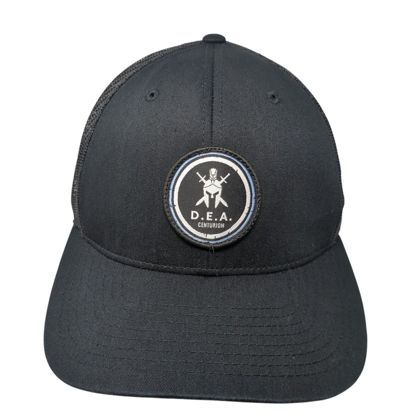 D.E.A. Centurion Snapback Trucker Hat Black OS Adjustable Mesh Back Richardson