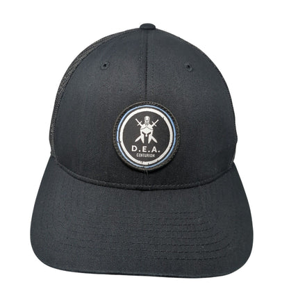 D.E.A. Centurion Snapback Trucker Hat Black OS Adjustable Mesh Back Richardson