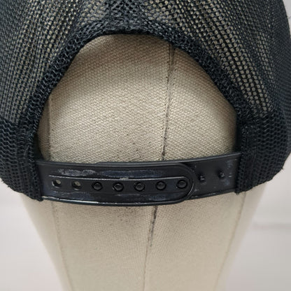 Realtree Trucker Hat Gray Beige Black One Size Mesh Back Leather Patch Snapback