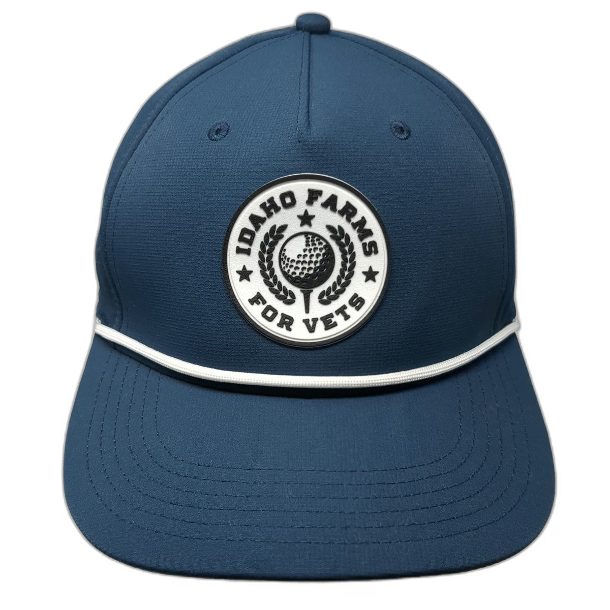 Cap America 5 Panel Blue One Size Rope Snapback Idaho Farms For Vets Golf Hat
