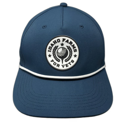 Cap America 5 Panel Blue One Size Rope Snapback Idaho Farms For Vets Golf Hat