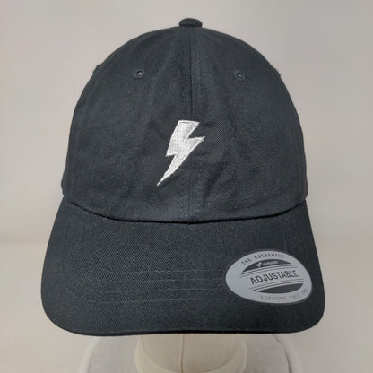 Thunderbolt Slideback Hat Black One Size Adjustable Embroidered Yupoong
