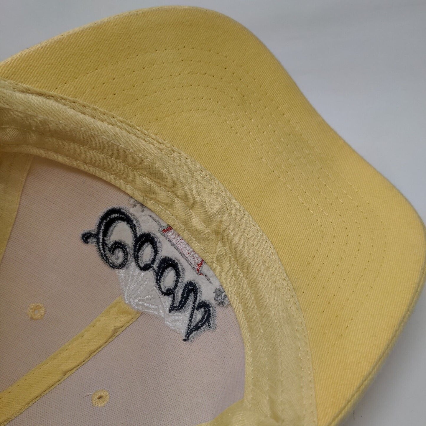 Coors Banquet Strapback Hat Yellow One Size Embroidered Adjustable