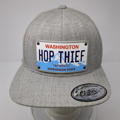 Washington Hop Thief Taphouse Evergreen State Snapback Hat Gray OS City Locs