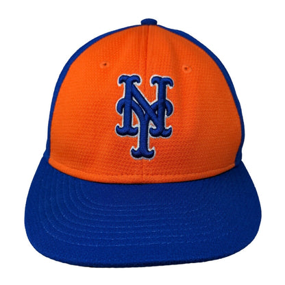 OC Sports boy's Strapback Hat Blue Orange New York Mets MLB Logo