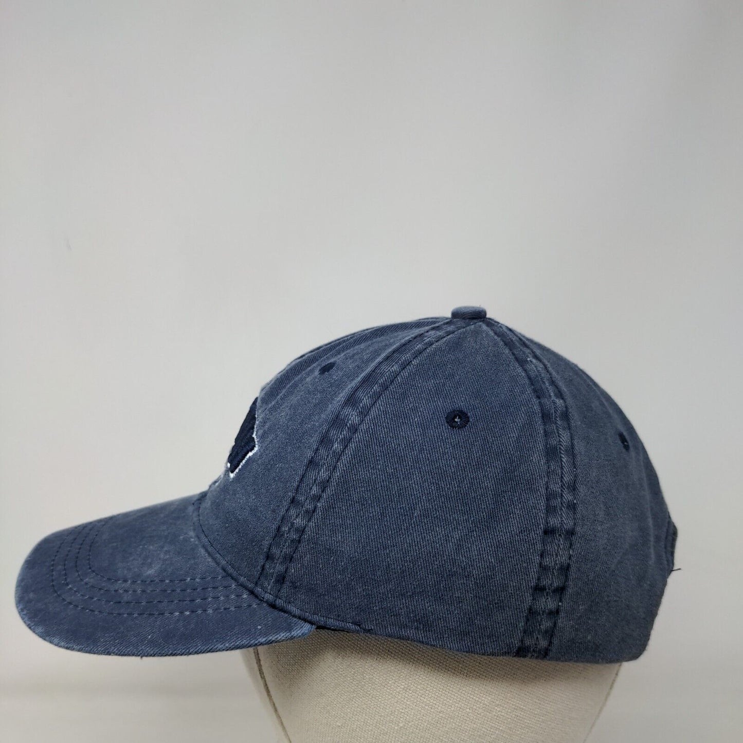 Destin 1984 Strapback Hat Blue One Size Adjustable Embroidered Lucky 7 Cotton