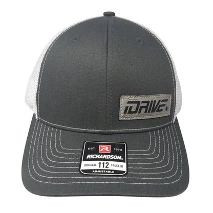 iDrive Snapback Trucker Hat Gray One Size Adjustable Mesh Back Richardson