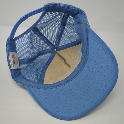 Optimist Football Snapback Trucker Hat Blue OS Adjustable Mesh Back 6 Panel