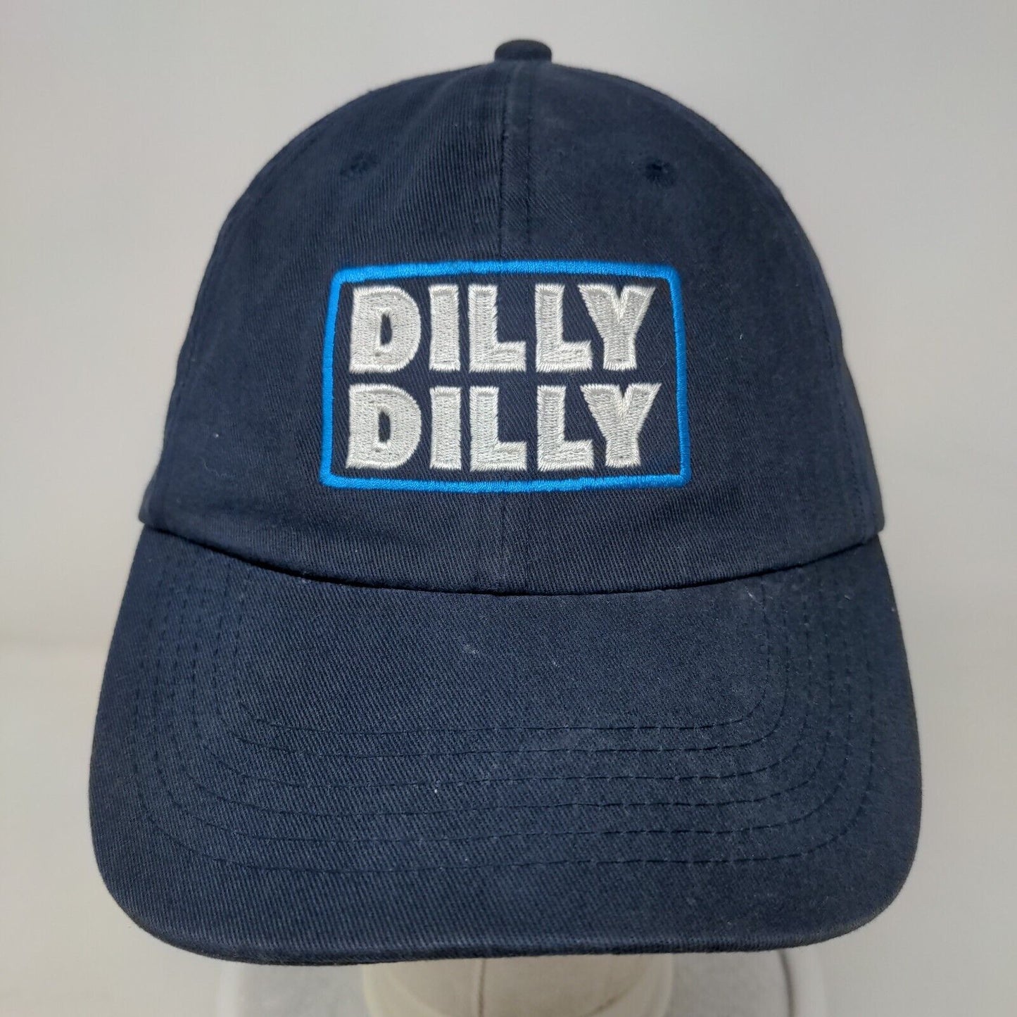 Dilly Dilly Bud Light Slideback Hat Blue OSFM Embroidered Quake City Caps