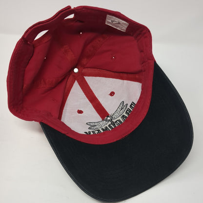 Dragon Fly Strapback Baseball Cap Red One Size Adjustable Embroidered 6 Panel