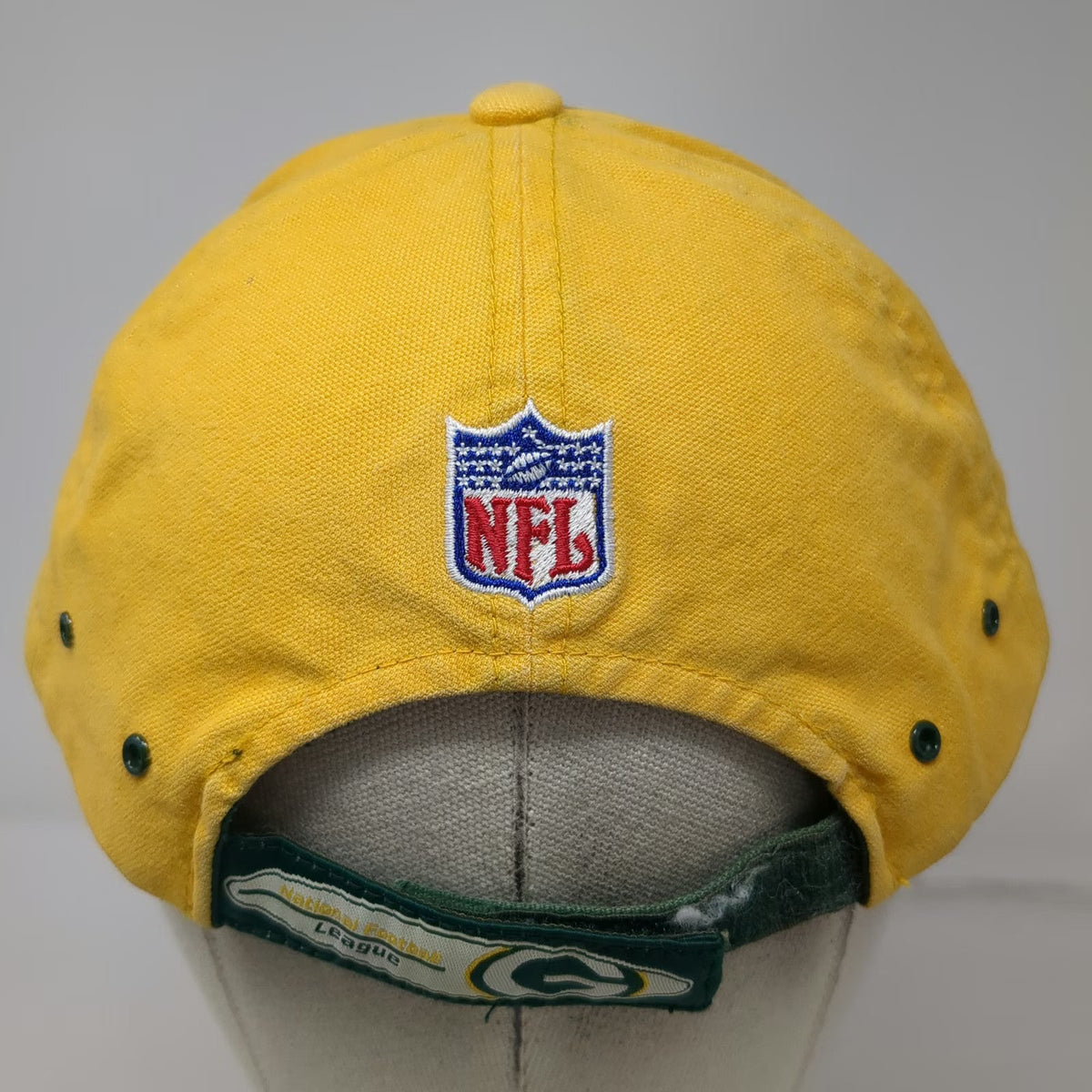 Green Bay Packers NFL Reebok Cap Yellow One Size Embroidered Logo Pro Line Strap