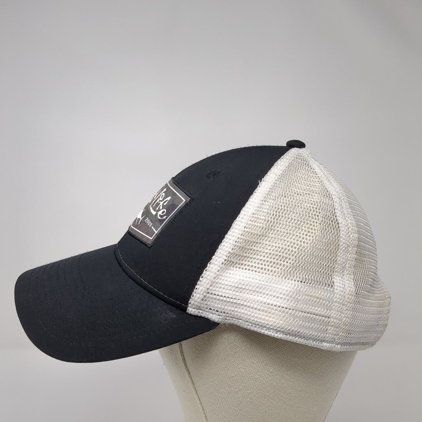 Salt Life Estd 2003 Patch Snapback Trucker Hat Black One Size Mesh Back
