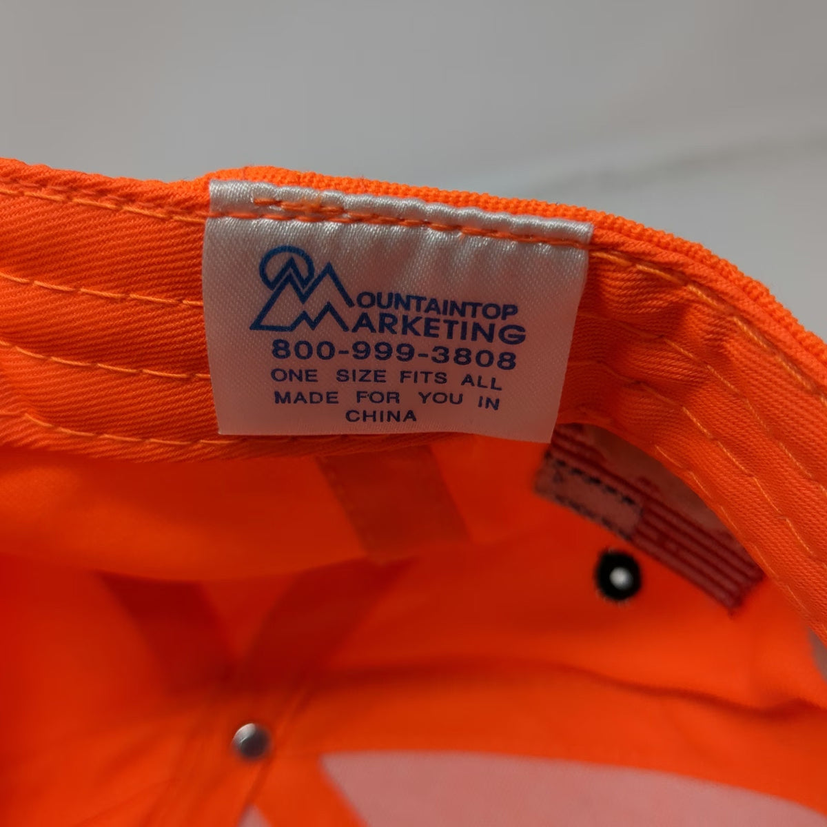 Mountaintop Marketing Baseball Cap Orange One Size Idaho Transportation Hat
