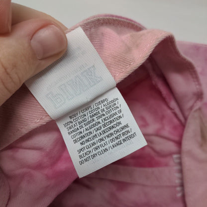 PINK Strapback Hat Pink OS Adjustable Embroidered Tie Dye Victoria's Secret