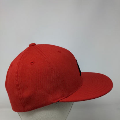 One Industries Fitted Hat Red S-M Embroidered Flexfit Vent Holes