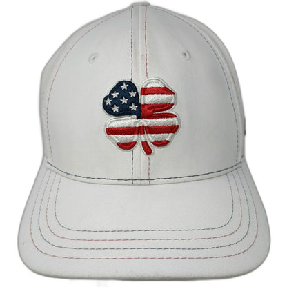 Black Clover Baseball Cap White XL Fitted Memory Fit Live Lucky Valley Rowdies