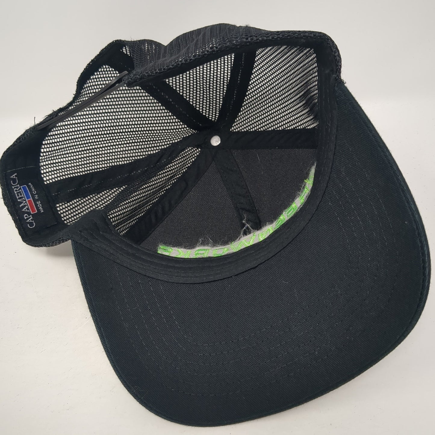Greenworks Commercial Snapback Trucker Hat Black One Size Mesh Back