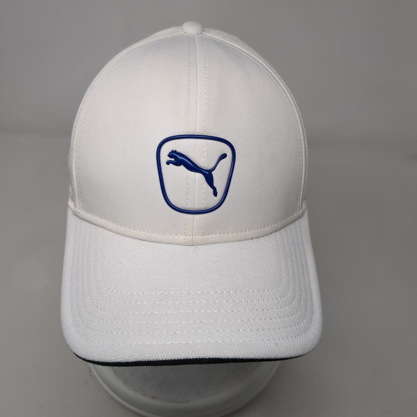 PUMA Dry Cell Slideback Hat White One Size Adjustable Solid 6 Panel