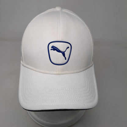 PUMA Dry Cell Slideback Hat White One Size Adjustable Solid 6 Panel