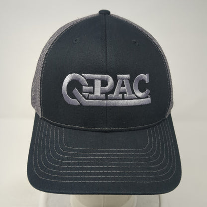Q-PAC Logo Snapback Mesh Back Trucker Hat Black One Size Richardson