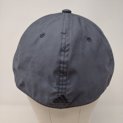 Adidas Fitted Hat Blue OSFA A-Flex Lightweight Embroidered 6 Panel Poly Blend