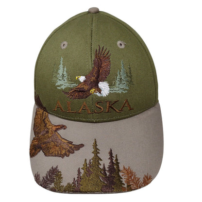 Alaska Eagle Slideback Hat Multicolor OSFM Embroidered Leather Strap