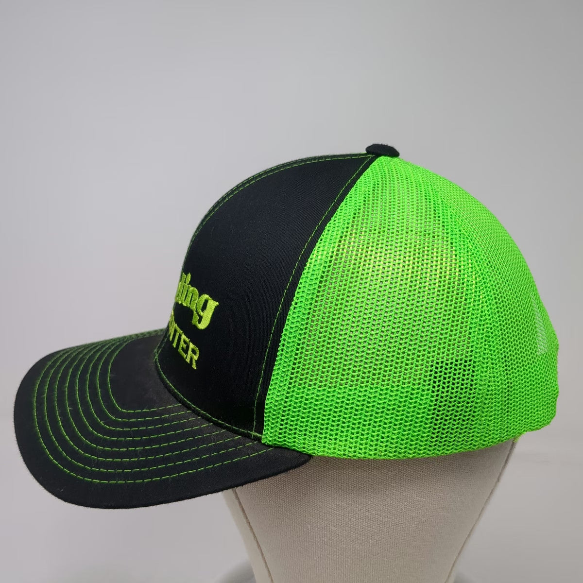 Pacific Headwear Trucker Hat Black Green One Size Mesh Snapback Building Center