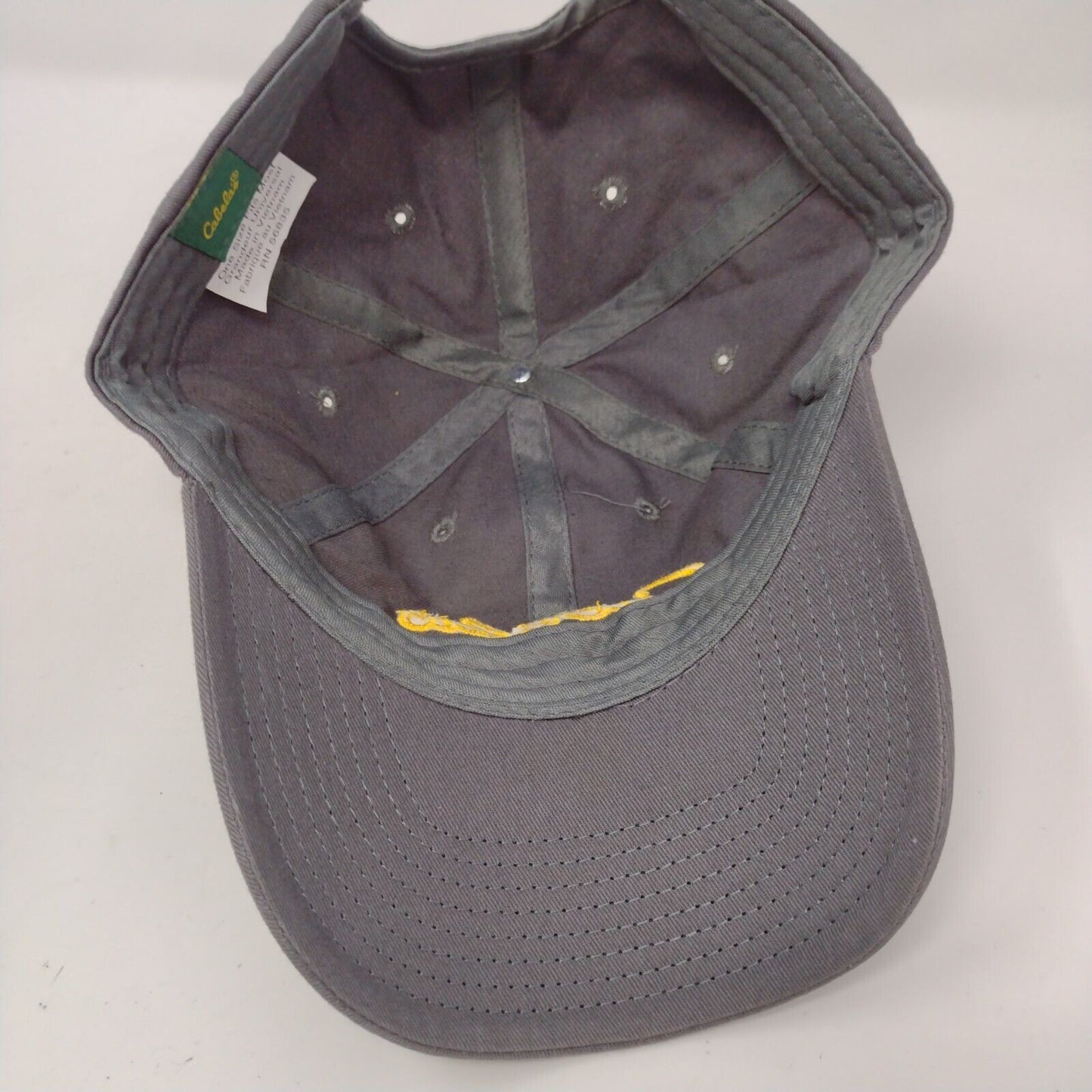 Cabela's Club Slideback Hat Gray OSFA Embroidered Adjustable 6 Panel