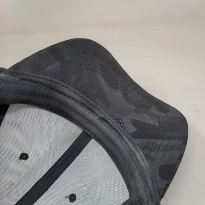 Unbranded Strapback Hat Black Camouflage One Size Adjustable 6 Panel