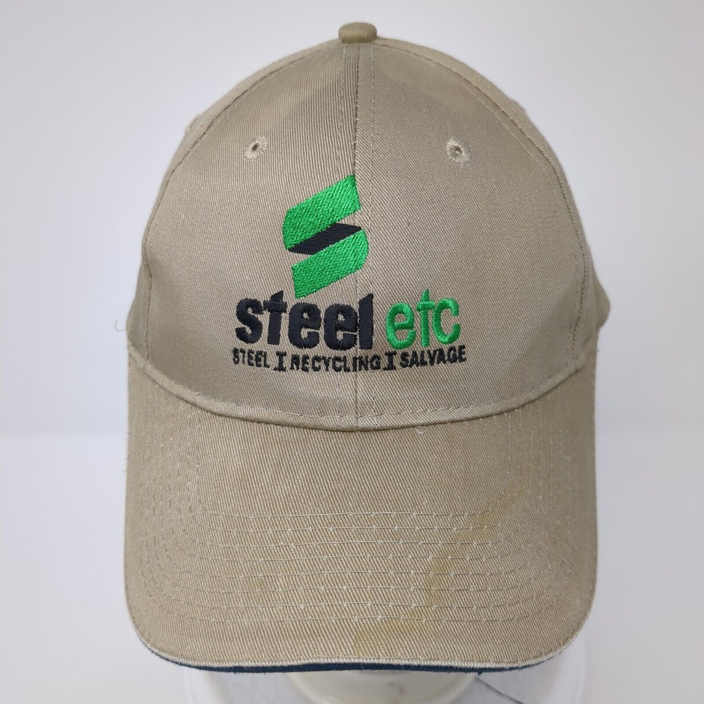 Steel Etc Steel Recycling Salvage Strapback Hat Tan OS Adjustable Port & Company