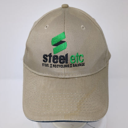 Steel Etc Steel Recycling Salvage Strapback Hat Tan OS Adjustable Port & Company