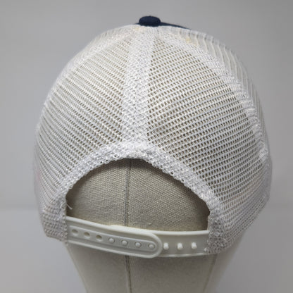 West Contracting Snapback Trucker Hat Blue OS Adjustable Mesh Back Cap America