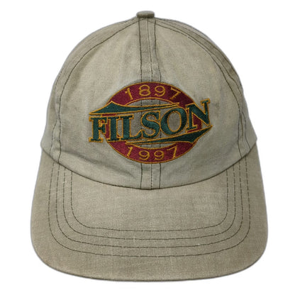 Filson Baseball Cap Brown One Size Leather Strap 100th Anniversary Hat Seattle