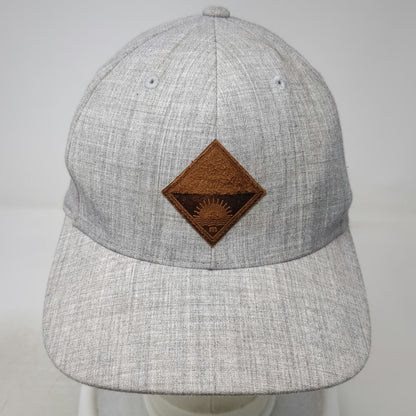 Flexfit Baseball Cap Gray M Heathered Fabric Sun Patch Structured Fitted Hat
