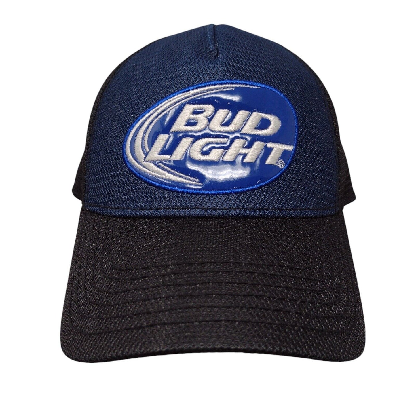 Bud Light Snapback Mesh Back Trucker Hat Multi One Size Colorblock