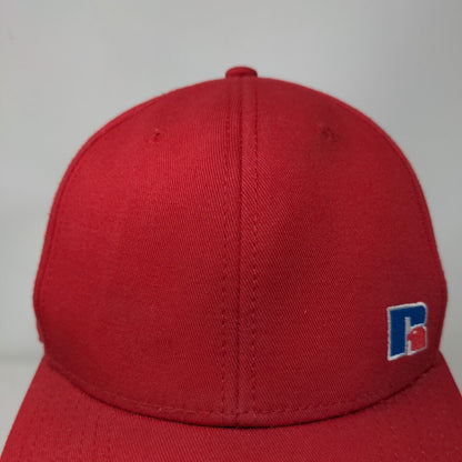 Russell Worn By America's Top Teams Snapback Hat Red OSFM Embroidered