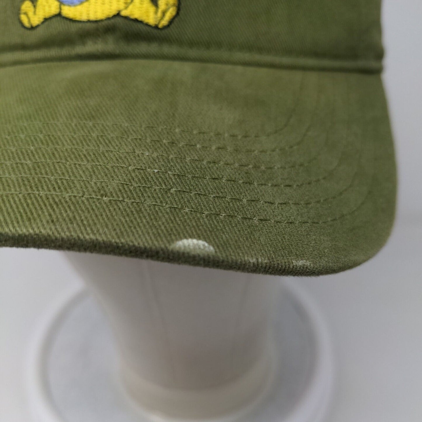 Disney Men's Slideback Hat Green Size OS Winnie the Pooh Embroidered Logo