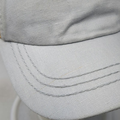 Roxy 5 Panel Gray Hat OSFM Woven Straw Back Floral Under Brim Strapback Patch