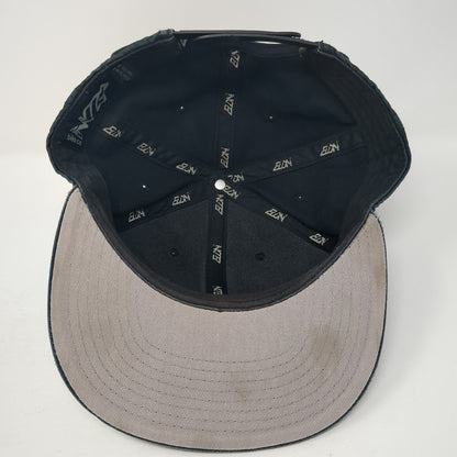 Elon Bike Co Snapback Hat Black One Size Adjustable Solid 6 Panel